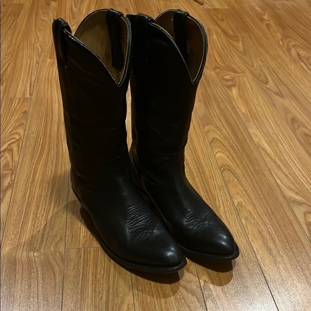 9.5 Mens Silver Rebel Cowboy Western Leather Boots